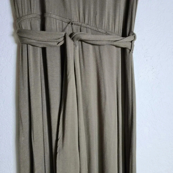 Calvin Klein Midi Dress Green  Sleeveless V-Neck Size 10 Tie Waist - Picture 11 of 16